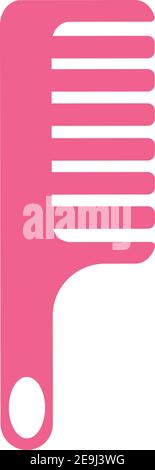 Petit peigne rose, illustration, vecteur sur fond blanc. Illustration de Vecteur