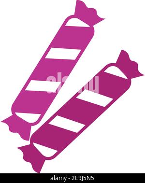 Deux bonbons roses, illustration, vecteur sur fond blanc. Illustration de Vecteur