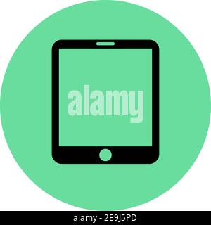 IPad noir, illustration, vecteur sur fond blanc. Illustration de Vecteur