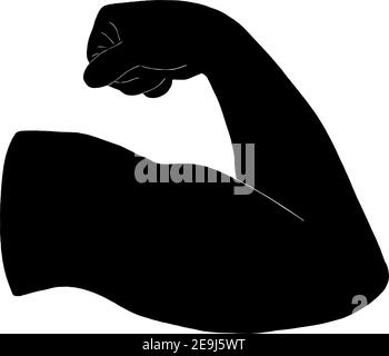 Silhouette de bras musculaire Illustration de Vecteur