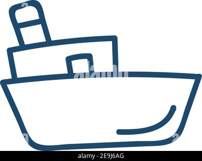 Voile grand navire bleu, illustration, vecteur sur fond blanc. Illustration de Vecteur