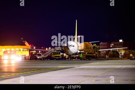 hoersching, autriche, 04 février 2021, boeing 737 cargo Banque D'Images