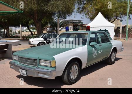 Exposition classique des voitures de police d'Abu Dhabi à Al Ain Banque D'Images