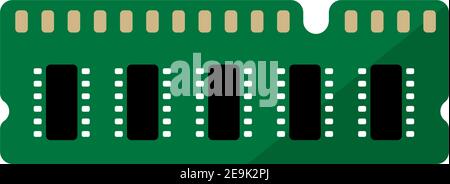Illustration de l'icône de vecteur RAM de l'ordinateur (mémoire à accès aléatoire) Illustration de Vecteur