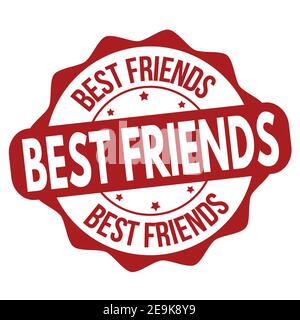 BEST Friends grunge caoutchouc tampon sur fond blanc, illustration vectorielle Illustration de Vecteur
