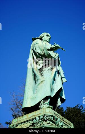 Sculpture de Peter von Cornelius (1783 - 1867), artiste, peintre et directeur allemand de l'Académie d'Art de Düsseldorf. Dévoilé le 24 juin 1879. Banque D'Images