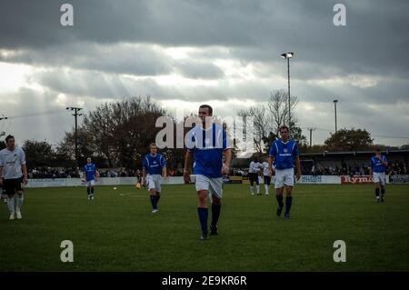 10/11/2007 Billericay 1-2 Swansea. FA Cup Premier tour. Stade New Lodge. ATT : 2,334. Swansea est venu d'un but vers le bas pour battre la non ligue Billericay. Banque D'Images