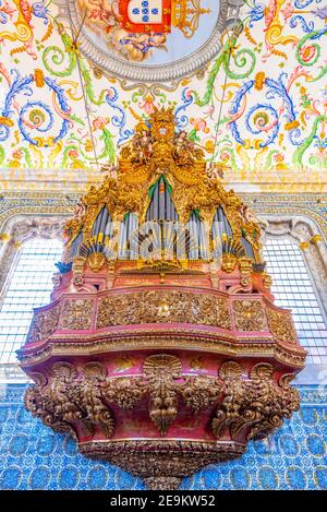 COIMBRA, PORTUGAL, 21 MAI 2019 : Chapelle de Sao Miguel à l'université de Coimbra au Portugal Banque D'Images