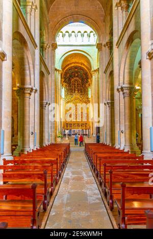 COIMBRA, PORTUGAL, 21 MAI 2019 : intérieur de la cathédrale se Velha à Coimbra, Portugal Banque D'Images