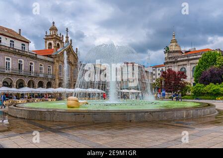 BRAGA, PORTUGAL, 23 MAI 2019: Vue de Praca da Republica dans le centre historique de Braga, Portugal Banque D'Images