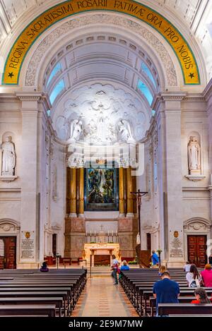 FATIMA, PORTUGAL, 27 MAI 2019 : intérieur du célèbre sanctuaire de Fatima au Portugal Banque D'Images