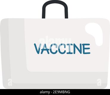 boîte d'emballage du kit de vaccins contre le virus covid19 Illustration de Vecteur