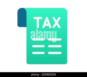 icône isolée unique de facture de facture de taxe avec vecteur de style dégradé illustration de la conception Banque D'Images