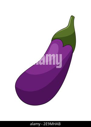 Illustration du vecteur aubergine violet isolée sur fond blanc. Illustration de Vecteur