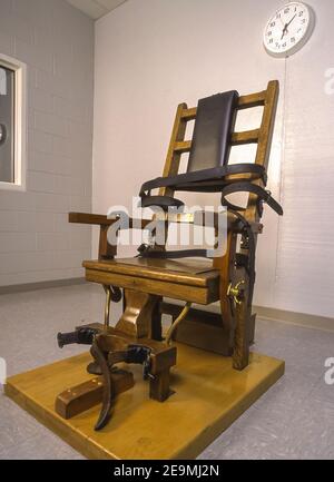 JARRATT, VIRGINIE, États-Unis - chaise électrique pour la peine de mort au Centre correctionnel de Greensville, pour la peine capitale. Banque D'Images