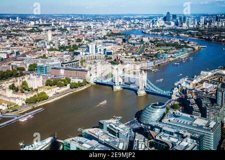La vue du Shard sur Londres. Banque D'Images