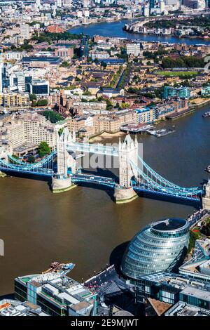 La vue du Shard sur Londres. Banque D'Images