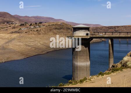 Barrage de Katse, Royaume du Lesotho, Afrique Banque D'Images