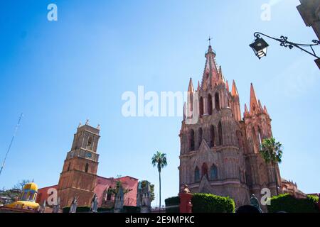 Église de San Miguel de allende-Guanajuato Banque D'Images