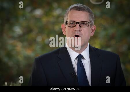 Photo du dossier datée du 17/10/17 du chef de MI5, Andrew Parker, baron Parker de Minsmere, qui a été nommé Lord Chamberlain, le plus haut fonctionnaire de la famille royale, a annoncé Buckingham Palace. Date de publication : vendredi 5 février 2021. Banque D'Images