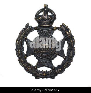 Un insigne du Cap du 19e Bataillon, London Regiment (St Pancras) c. 1902-1935. Banque D'Images