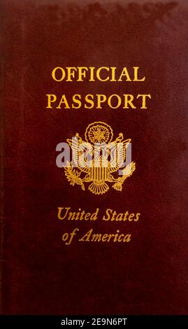 Passeport officiel des États-Unis d'Amérique Banque D'Images