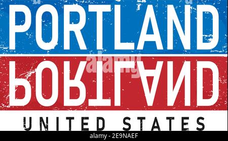 Portland Oregon. Design rétro et typographique en illustration vectorielle. Vêtements, t-shirt, vêtements et autres usages.Eps10 Illustration de Vecteur