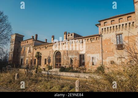 Castello di Padernello, Italie Banque D'Images