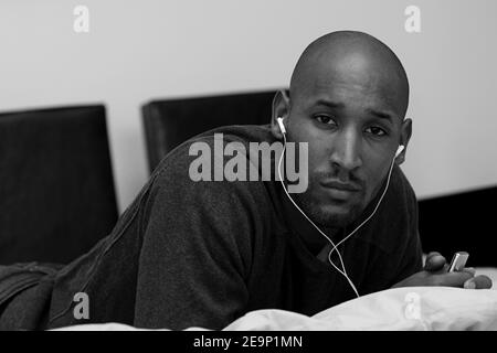 Photo non datée des Bolton Wanderers et du footballeur français Nicolas Anelka, sur l'île de la Martinique. Photo de Christian Liewig/ABACAPRESS.COM Banque D'Images