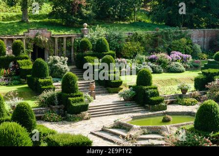Jardins de Mapperton dans le comté de Dorset. Banque D'Images