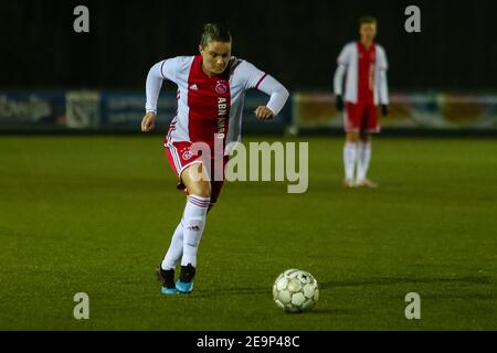 NIEUWEHORNE, PAYS-BAS - FÉVRIER 5: Sherida Spitse d'Ajax pendant le match de Womens TOTO KNVB Beker entre SC Heerenveen et Ajax au Sportpark Nieu Banque D'Images
