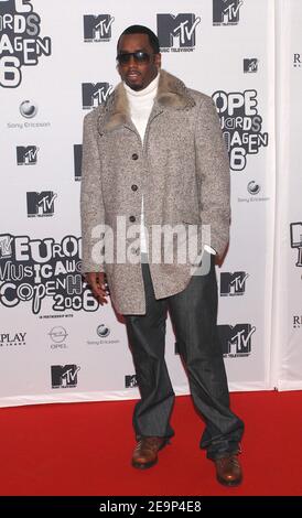 SEAN 'P., chanteur AMÉRICAIN Diddy' Combs arrive aux MTV Europe Awards 2006 qui se tiennent au Bella Center de Copenhague, Danemark, le 2 novembre 2006. Photo de Nicolas Khayat/ABACAPRESS.COM Banque D'Images