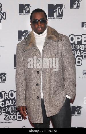 SEAN 'P., chanteur AMÉRICAIN Diddy' Combs arrive aux MTV Europe Awards 2006 qui se tiennent au Bella Center de Copenhague, Danemark, le 2 novembre 2006. Photo de Nicolas Khayat/ABACAPRESS.COM Banque D'Images