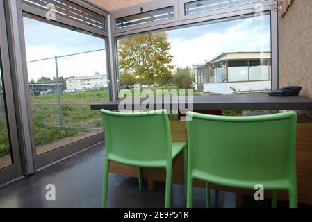 Nouvelle maison d'accueil pour les familles des prisonniers, à la prison de Fleury Merogis, en France, le 2006 octobre. Photo de Thibault Camus/ABACAPRESS.COM Banque D'Images
