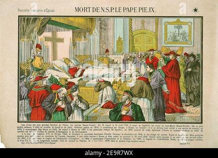 MORT DE N.S. LE PAPE PIE.IX Banque D'Images