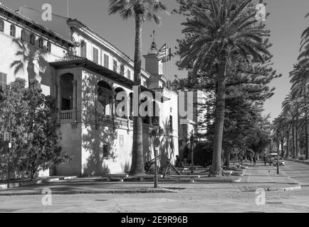 Palma de Mallorca - le bâtiment Consolat del Mar sur le front de mer. Banque D'Images