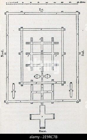 Mouhot - Voyage dans les royaumes de Siam, de Cambodge, de Laos et autres parties centrales de l'Indo-Chine, éd Lanoye, 1868, planche 22. Banque D'Images