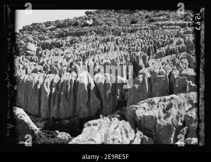 Le mont Hermon et environs. Herman. Des érosions rock fantastique Banque D'Images