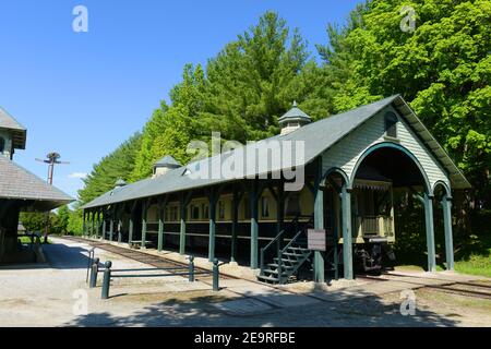 Voiture ferroviaire Grand Isle était une voiture ferroviaire privée au Central Vermont Railway de 1899 à 1959. Maintenant, il a été transféré à Shelburne, Vermont VT, États-Unis. Banque D'Images