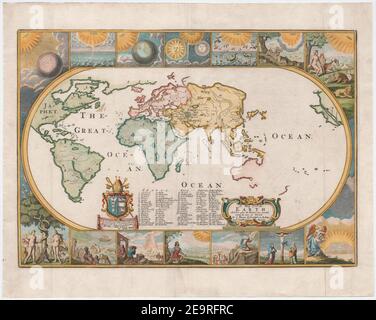 Moxon UNE carte de la Terre 1681 Cornell cul PJM 1012 01. Banque D'Images