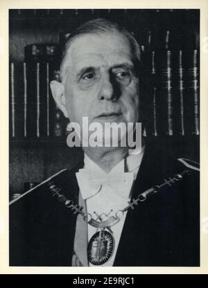 Charles de Gaulle.1890-1970. Militaire, assistant, homme d'état et critique français. Banque D'Images