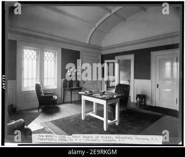 Salle de Mme Eddy, première Église du Christ, scientifique, Concord, N.H. - Kimball, photo. Banque D'Images