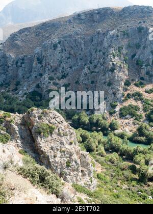 un voyage à la plage côtière rurale de plakias sur le côté sud de l'île de crète en grèce Banque D'Images