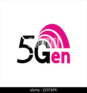 5G, 5G Icon, 5G Vector, 5G Icon Vector, 5G logo, 5G Symbol, 5G Sign, 5G Icon design. Illustration du vecteur d'icône 5G. Conception de modèle de vecteur de connexion 5G Illustration de Vecteur