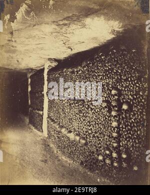 Nadar, les catacombes de Paris. 1861. Banque D'Images