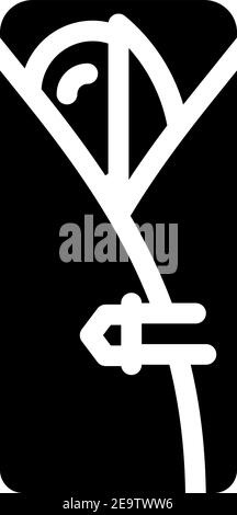 couverts ustensile glyphe illustration vectorielle plate Illustration de Vecteur