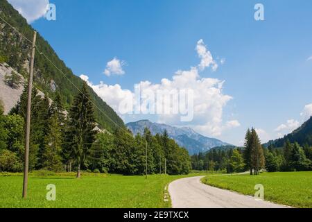 Le paysage d'été près de Studena Alta dans la province d'Udine, Friuli-Venezia Giulia, nord-est de l'Italie Banque D'Images