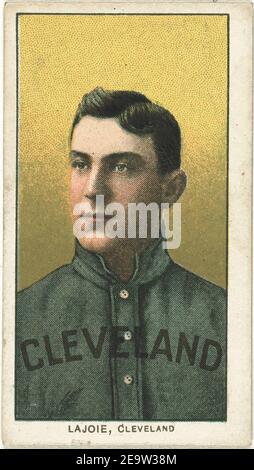 Nap Lajoie, Cleveland Naps, portrait carte de base-ball Banque D'Images