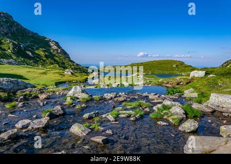 mountain creek aux montagnes de rila en Bulgarie Banque D'Images