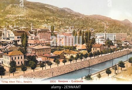 Train à voie étroite Ostbahn Sarajevo Obala. Banque D'Images